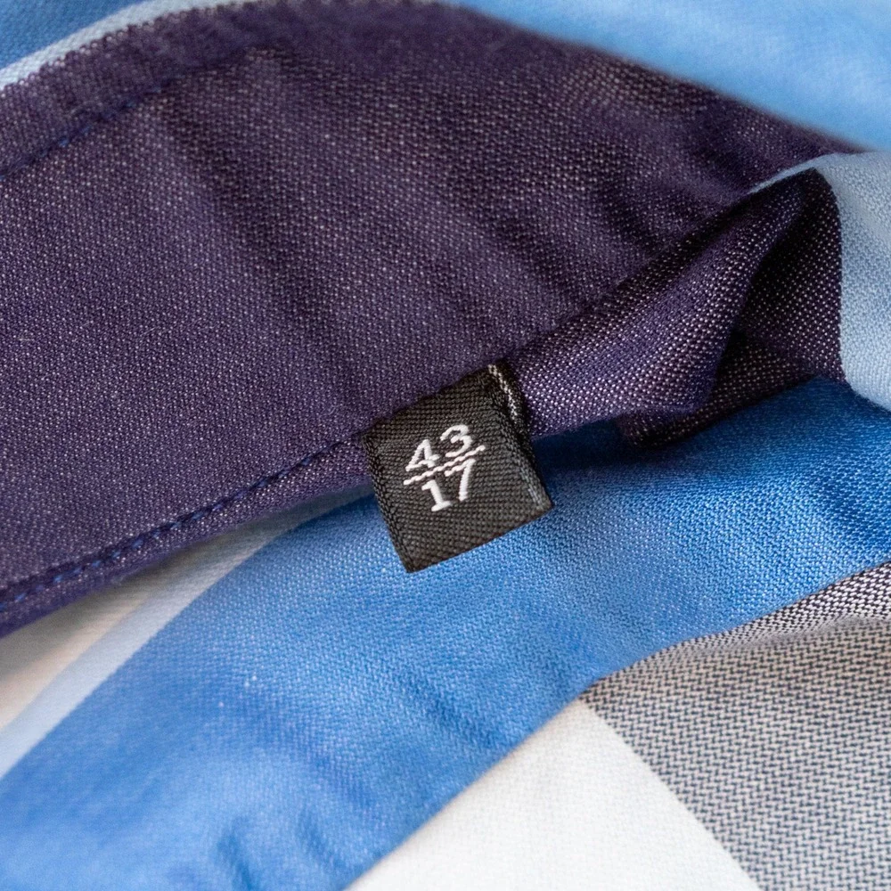 Gucci Blue and White Striped Dress Shirt